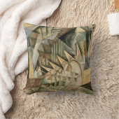 ラッシュアワー、ニューヨークbyマックス・ウェーバー、ヴィンテージ・キュービズム クッション (ブランケット)