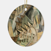ラッシュアワー、ニューヨークbyマックス・ウェーバー、ヴィンテージ・キュービズム セラミックオーナメント (左)