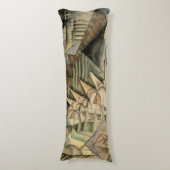 ラッシュアワー、ニューヨークbyマックス・ウェーバー、ヴィンテージ・キュービズム ボディピロー (正面縦)