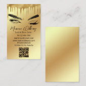 ラッシュアンドブロウアーティストqrコード金ゴールドの滴下 名刺 (正面/裏面)