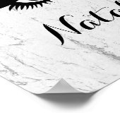 ラッシュアンドブロウズメイクアップアーティスト美しいサロン大理石 ポスター (角)