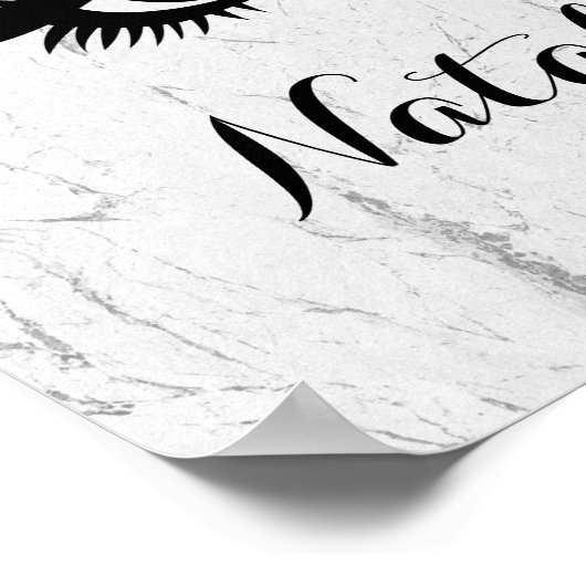 ラッシュアンドブロウズメイクアップアーティスト美しいサロン大理石 ポスター (角)