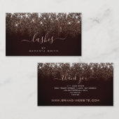 ラッシュアーティストルミニエレガントウスバラ金ゴールドグリッター 名刺 (正面/裏面)