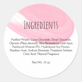 ラッシュエクステンションまばたきピンクのラッシュバスの成分 ラウンドシール