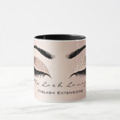 ラッシュエクステンションアイメイクアップスタジオグリッターブラック マグカップ (中央)