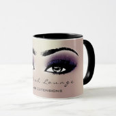 ラッシュエクステンションアイメイクアップスタジオネイビープラムピンク マグカップ (正面右)