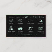 ラッシュエクステンションアフターケアパステルレインボーミント 名刺 (裏面)