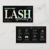 ラッシュエクステンションアフターケアパステルレインボーミント 名刺 (正面/裏面)