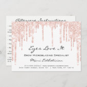 ラッシュエクステンションアフターケア命令スパークグリッター 招待状 (正面/裏面)