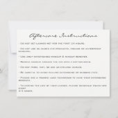 ラッシュエクステンションアフターケア命令スパークグリッター 招待状 (裏面)