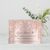 ラッシュエクステンションアフターケア命令スパークグリッター 招待状 (スタンド正面)