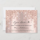 ラッシュエクステンションアフターケア命令スパークグリッター 招待状 (正面)