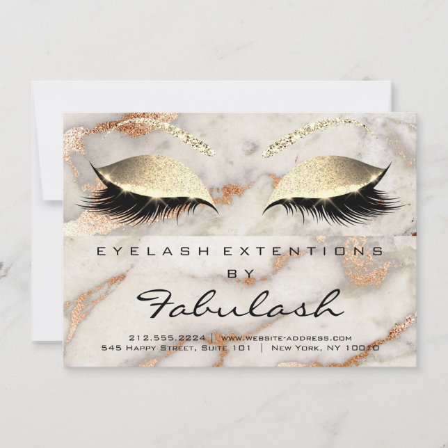 ラッシュエクステンションアフターケア指示銅マーブル (正面)