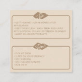 ラッシュエクステンションアフターケア社会主義ミニマリスト スクエア名刺 (裏面)