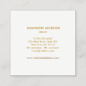 ラッシュエクステンショントレンディーピンクウォーターカラー抽象芸術 スクエア名刺 (裏面)