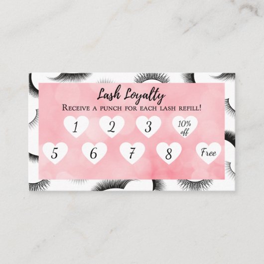 ラッシュエクステンションフィラーロイヤリティカード 名刺 (正面)