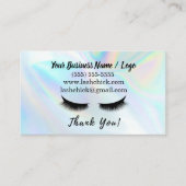 ラッシュエクステンションフィラーロイヤリティパンチカード 名刺 (正面)