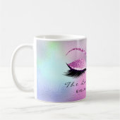 ラッシュエクステンションメイクアップスタジオピンクグラデーショングリッター コーヒーマグカップ (左)