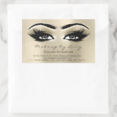 ラッシュエクステンションメイクアップ美しいアイボリーアイグリッター 長方形シール (バッグ)