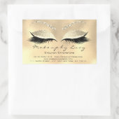 ラッシュエクステンションメイクアップ美しいシャンパイニュグリッター 長方形シール (バッグ)