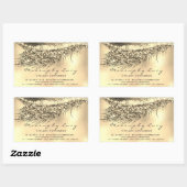 ラッシュエクステンションメイクアップ美しい金ゴールドグラムグリッター 長方形シール (シート)