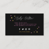 ラッシュエクステンションラッシュボーティシャン美しいメイクアップ 名刺 (裏面)