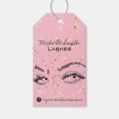 ラッシュエクステンションラッシュ金ゴールドグリッターアフターケアキット ギフトタグ (正面)