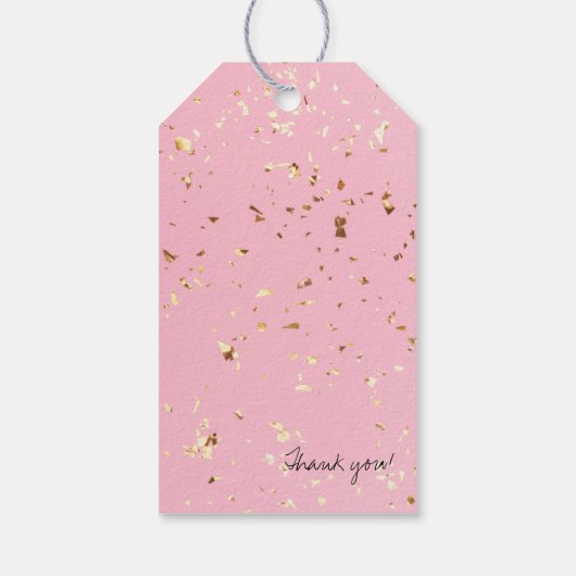 ラッシュエクステンションラッシュ金ゴールドグリッターアフターケアキット ギフトタグ (裏面)