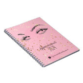 ラッシュエクステンションラッシュ金ゴールドグリッターアポイントメント ノートブック (右側)