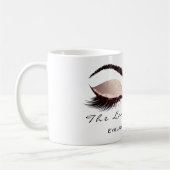 ラッシュエクステンション美しいスタジオホワイトアイズグリッター コーヒーマグカップ (左)