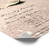 ラッシュエクステンズメイクアップアーティストグリッター美しいサロン ポスター (角)