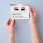 ラッシュクイーンアイラッシュエクステンションバラ金ゴールドアフターケア チラシ (手)