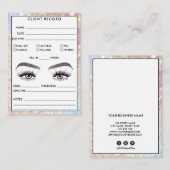 ラッシュクライアントレコード追加ロゴホログラフのビジネスカー 名刺 (正面/裏面)