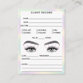 ラッシュクライアントレコード追加ロゴホログラフのビジネスカー 名刺