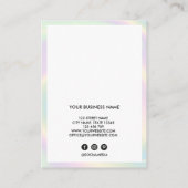 ラッシュクライアントレコード追加ロゴホログラフのビジネスカー 名刺 (裏面)