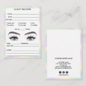 ラッシュクライアントレコード追加ロゴホログラフのビジネスカー 名刺 (正面/裏面)