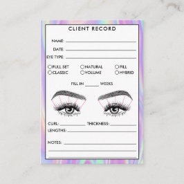 ラッシュクライアントレコード追加ロゴホログラフのビジネスカー 名刺