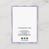 ラッシュクライアントレコード追加ロゴホログラフのビジネスカー 名刺 (裏面)