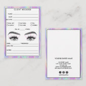 ラッシュクライアントレコード追加ロゴホログラフのビジネスカー 名刺 (正面/裏面)