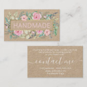 ラッシュクラフト手作り石鹸バス体スパろうそく 名刺 (正面/裏面)