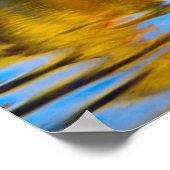 ラッシュクリークに反射する秋の色 ポスター (角)