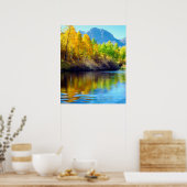 ラッシュクリークに反射する秋の色 ポスター (キッチン)