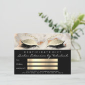 ラッシュコーラル大理石メイクアップブラック証明書ギフト (スタンド正面)
