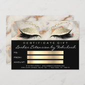 ラッシュコーラル大理石メイクアップブラック証明書ギフト (正面/裏面)