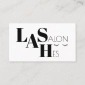 ラッシュサロンはっきりしたタイポグラフィ白黒シンプル 名刺 (正面)