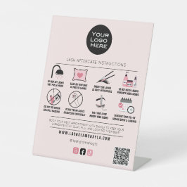 ラッシュサロンまつ毛エクステンションアフターケア装置 台座サイン