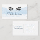 ラッシュサービスメイクアップアーティスト美しいブルーウォーター色 名刺 (正面/裏面)