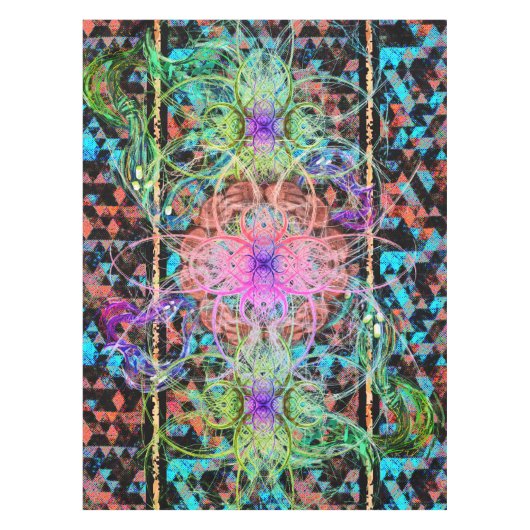 ラッシュシカラフルベルパンク テーブルクロス (正面)