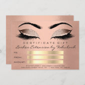 ラッシュスキンローズゴールドメイクアップアーティスト認定証ギフト (正面/裏面)