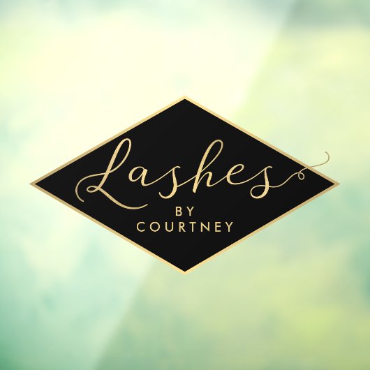 ラッシュスクリプトテキスト ゴールド/ブラック ウィンドウサイン (シート3)